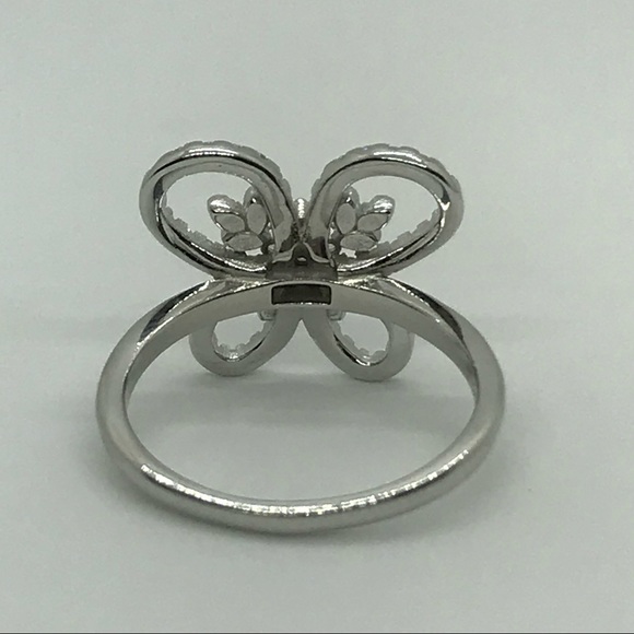 925 sterling silver butterfly 🦋 cz ring - Picture 7 of 10